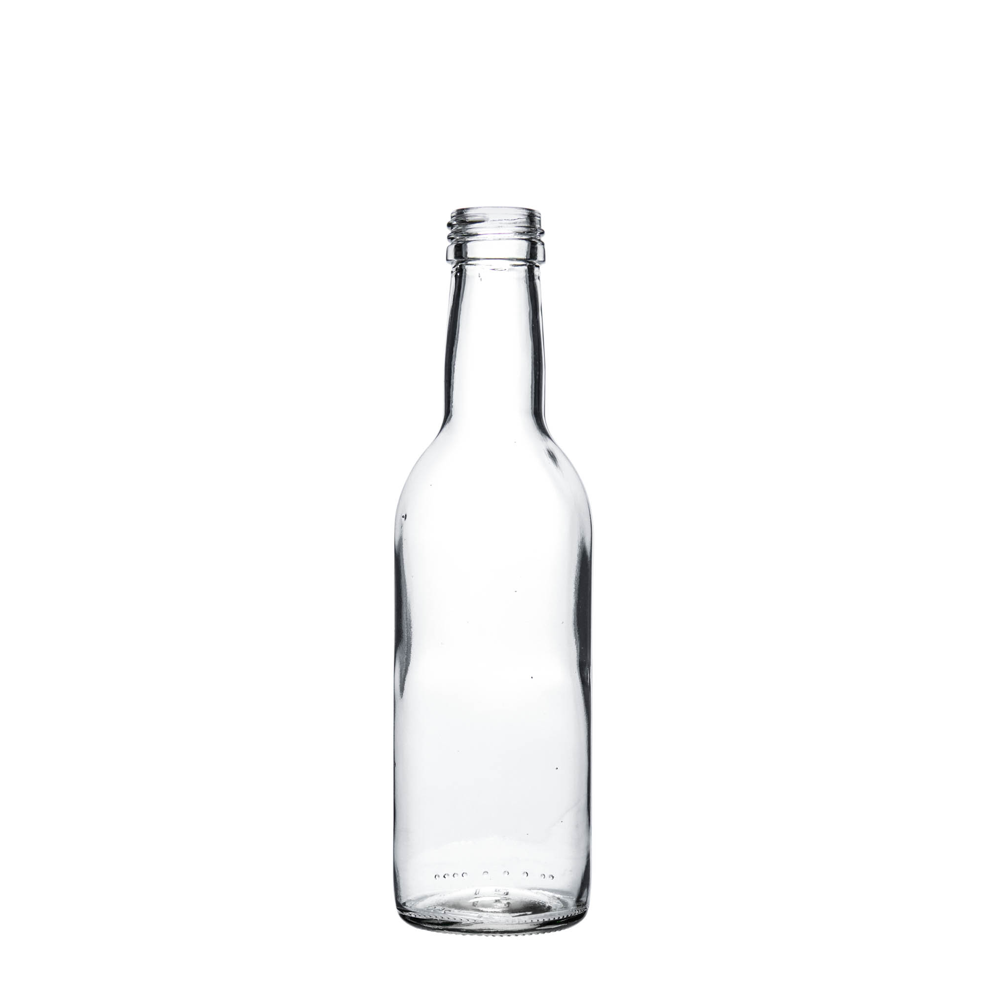 Bouteille en verre 250 ml 'Bordeaux', ouverture : PP 28 Bouteille en verre 250 ml 'Bordeaux', ouverture : PP 28