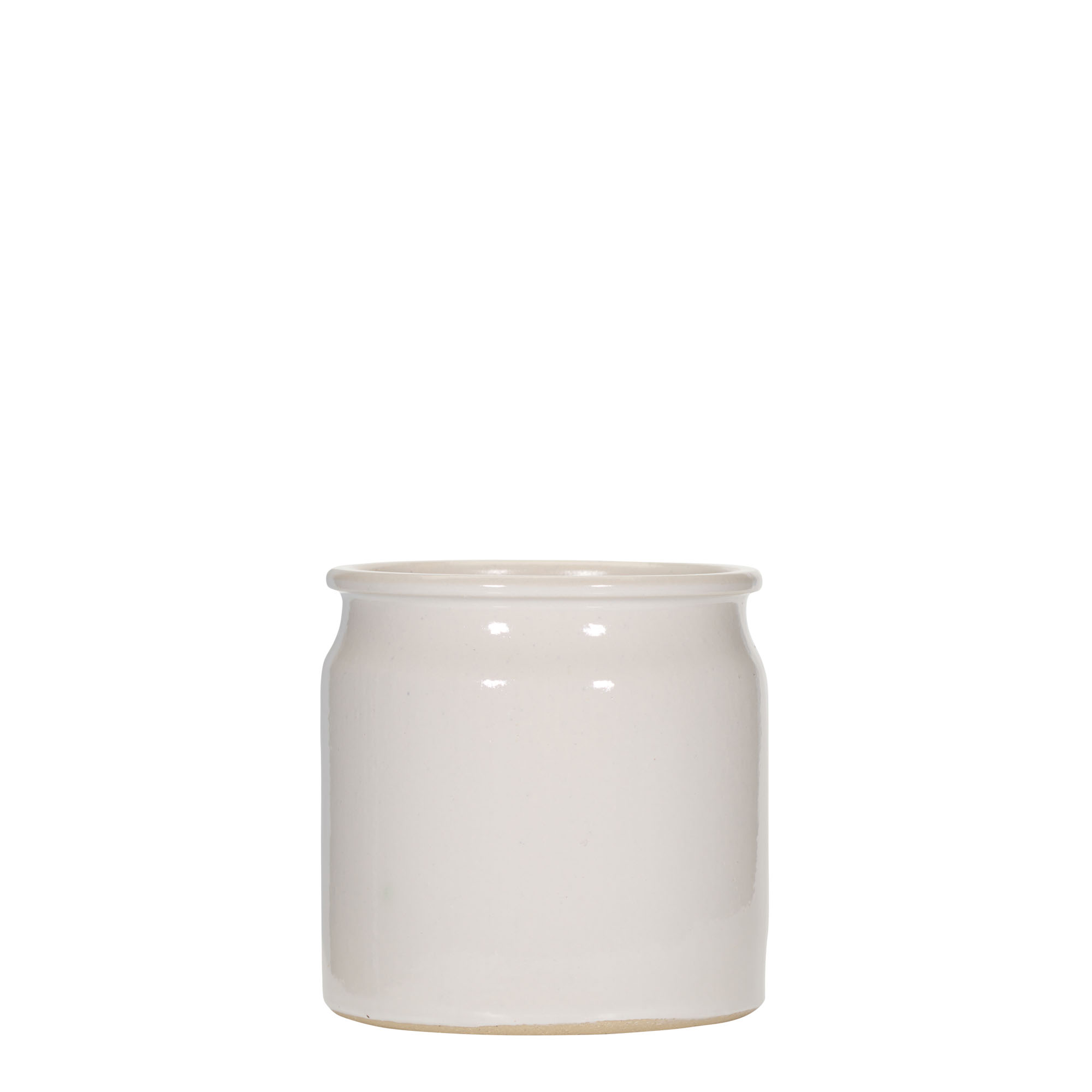 Pot en grès 160 ml, céramique, blanc, ouverture : liège