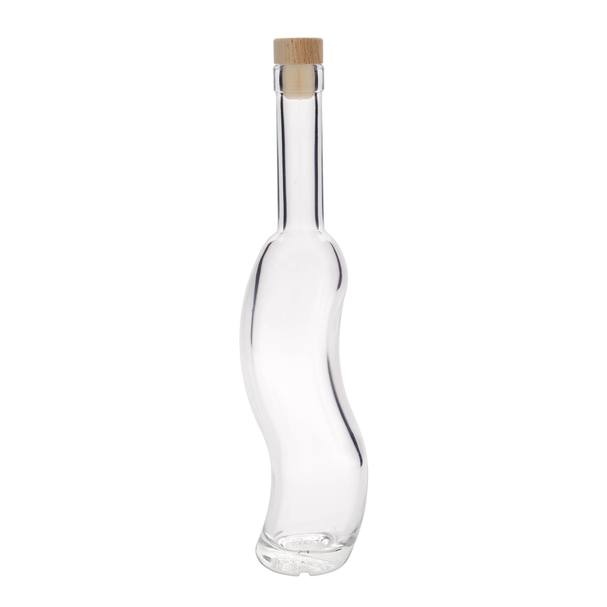 Bouteille en verre 350 ml 'La-Ola', demi-ronde, ouverture : bouchon en liège Bouteille en verre 350 ml 'La-Ola', demi-ronde, ouverture : bouchon en liège