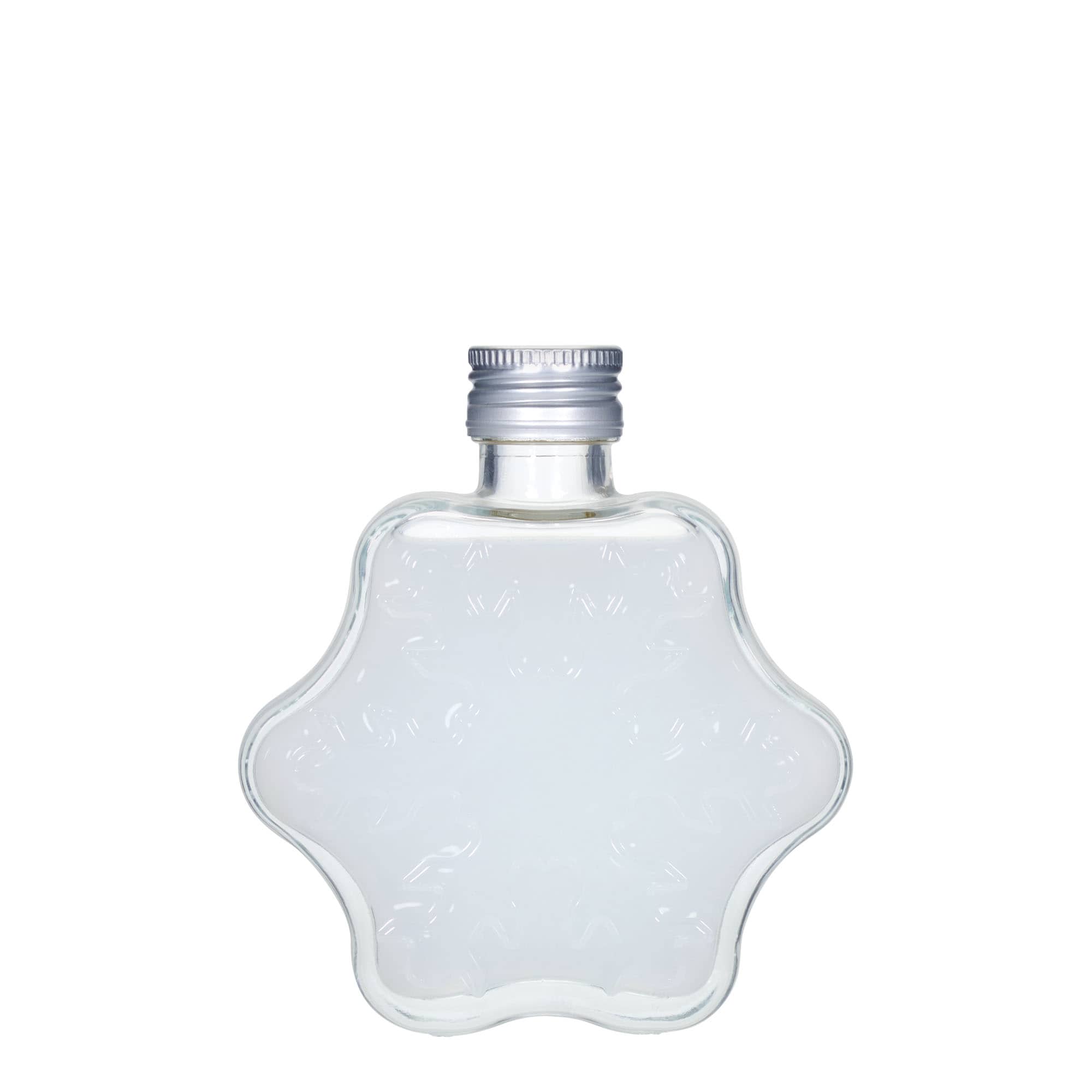 Bouteille en verre 200 ml 'Flocon de neige', ouverture : PP 28