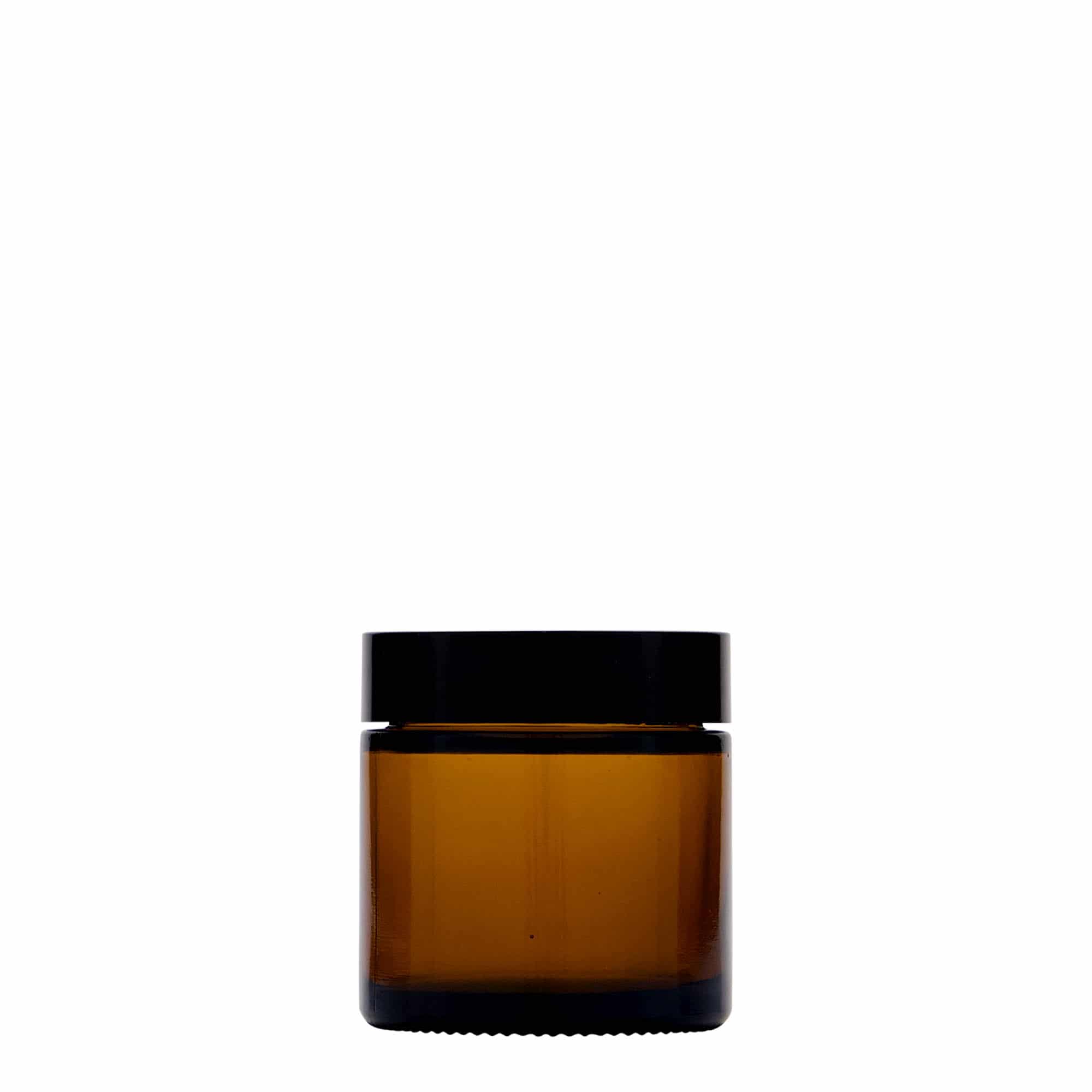 Pot de 60 ml 'Brown Line', verre, brun, ouverture : bouchon à vis