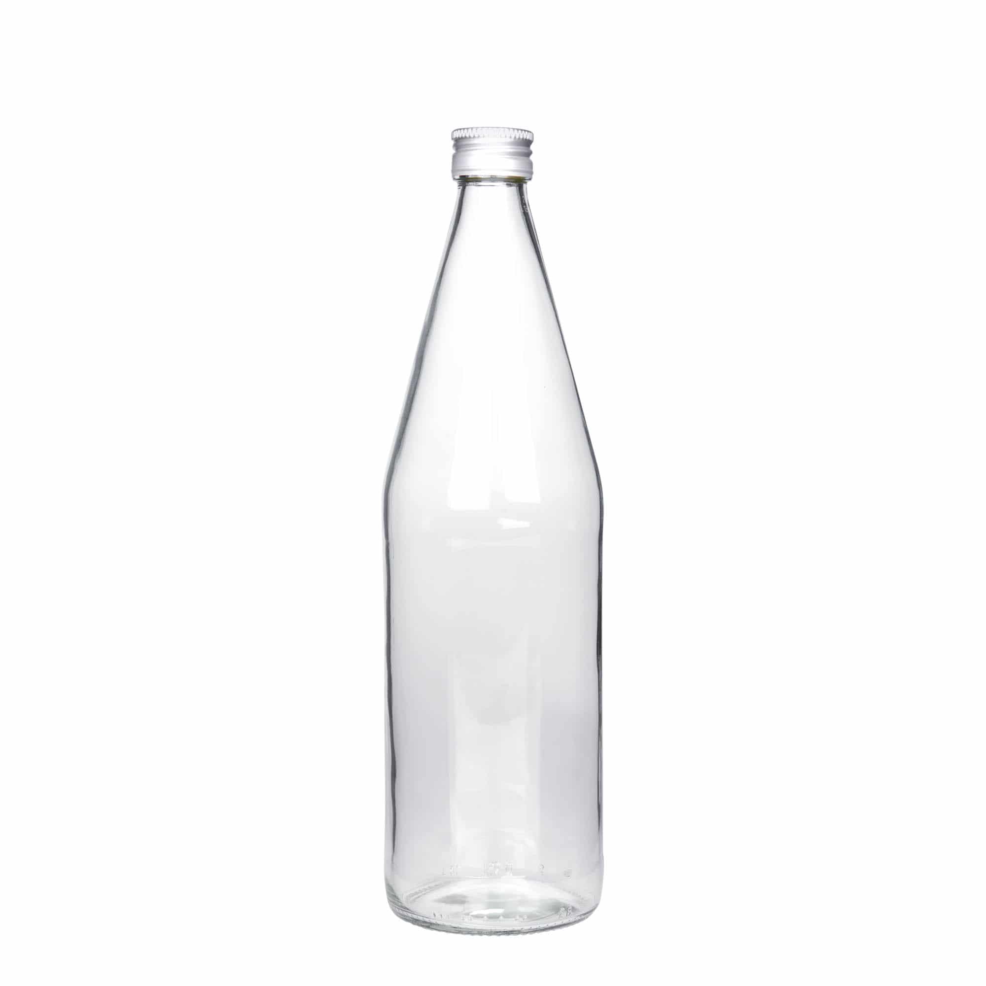 Flacon universel 750 ml en forme de carotte, verre, ouverture : PP 28