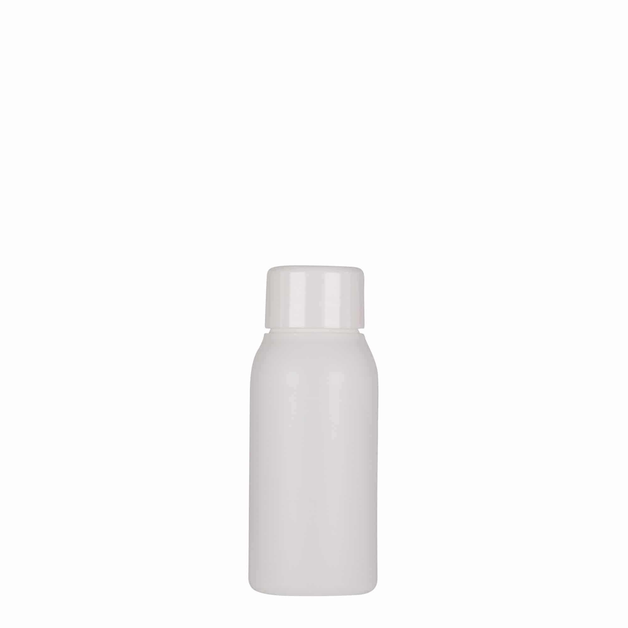 Bouteille en plastique 50 ml 'Tuffy', PEHD, blanche, col : GPI 24/410