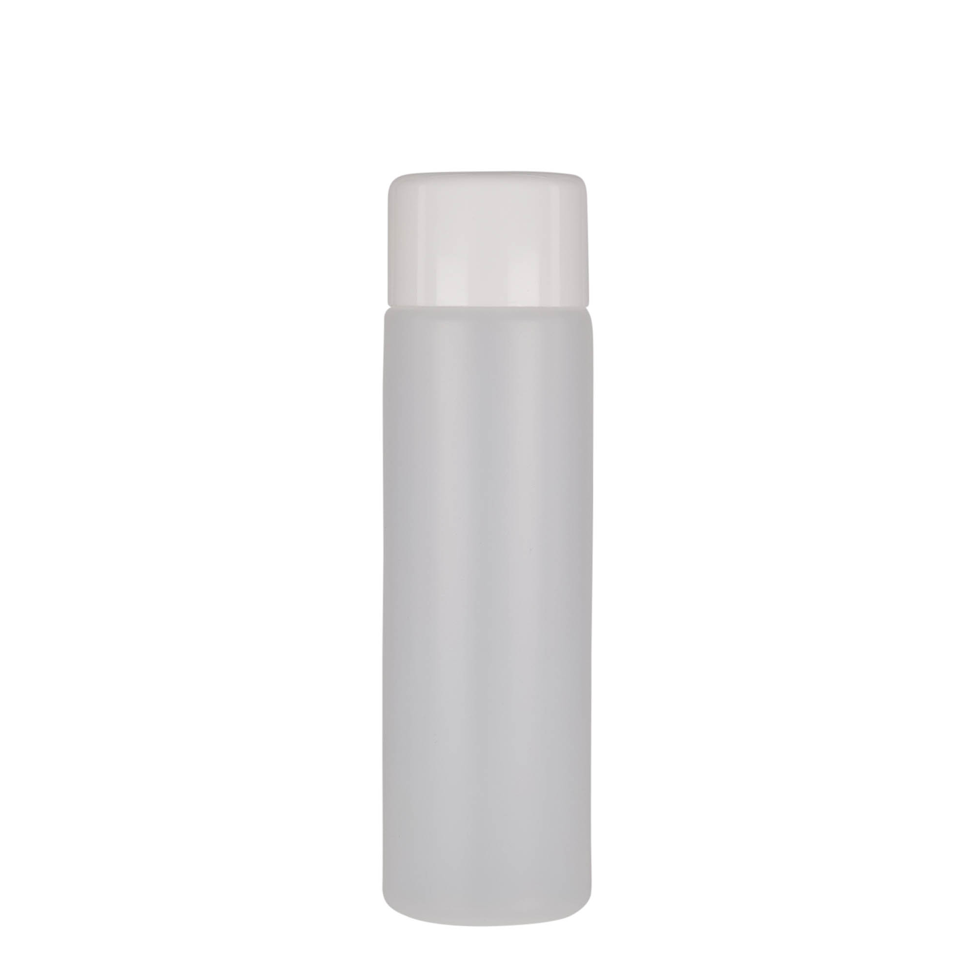 250 ml bouteille ronde, plastique PE, naturel, ouverture : bouchon à vis