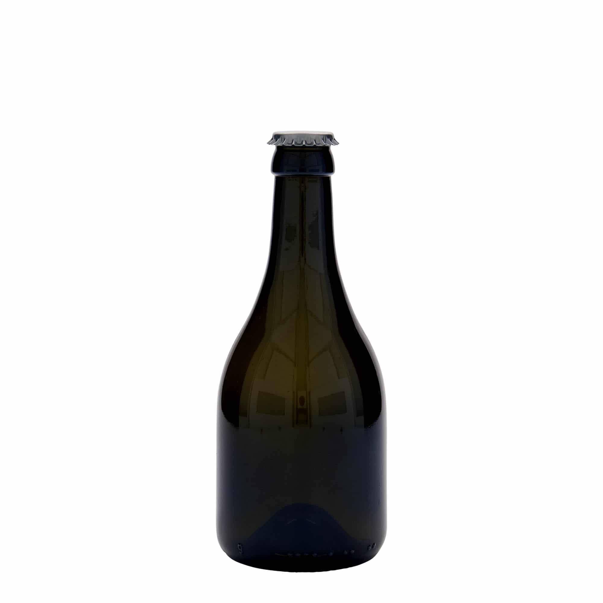 Bouteille de bière 330 ml 'Horta', verre, vert antique, col : capsules couronnes