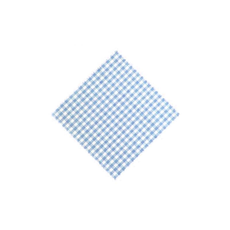 Napperon à carreaux 15x15, carré, tissu, bleu clair, col : TO58-TO82
