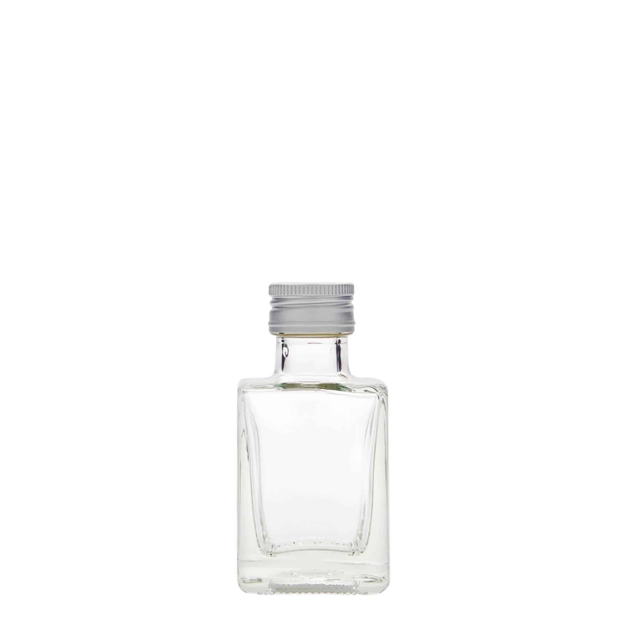 Flacon en verre 50 ml « Cube », carré, ouverture : PP 24