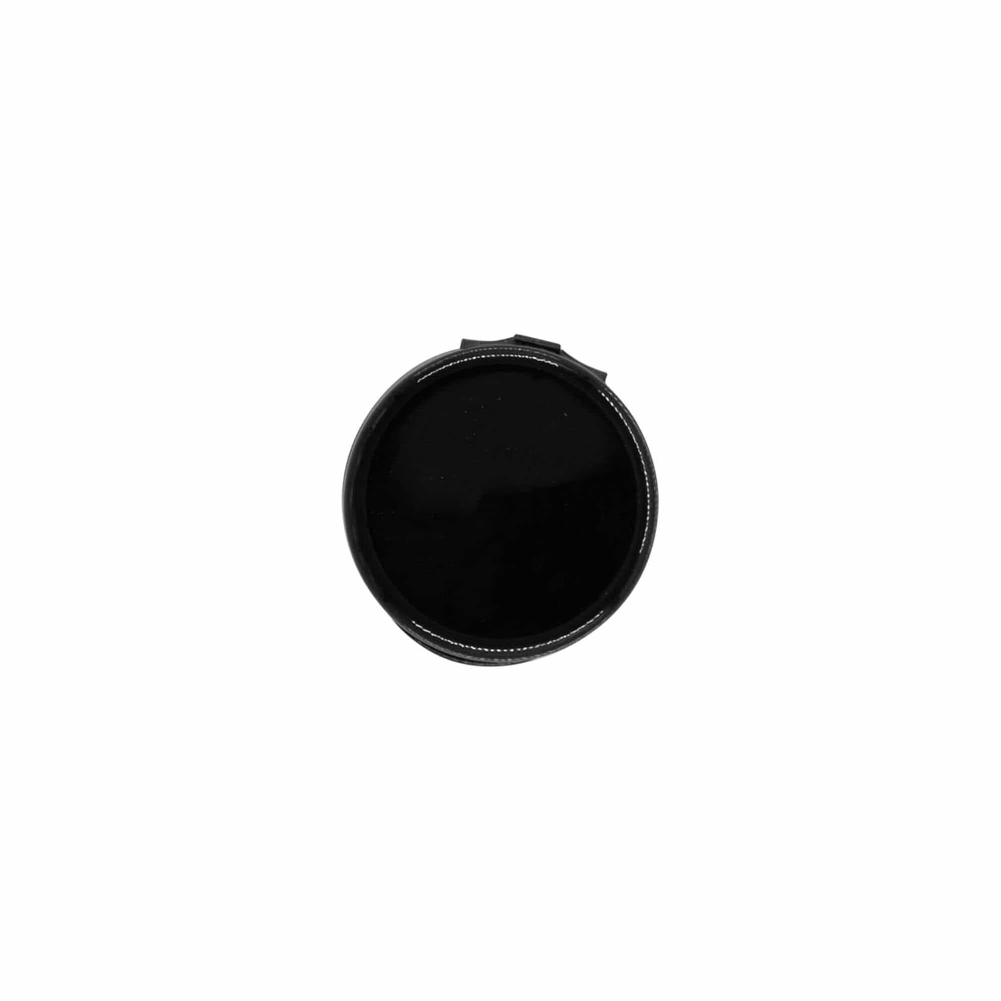 Bouchon à vis charnière rabattable, plastique PP, noir, pour ouverture : 24/410 Bouchon à vis charnière rabattable, plastique PP, noir, pour ouverture : 24/410