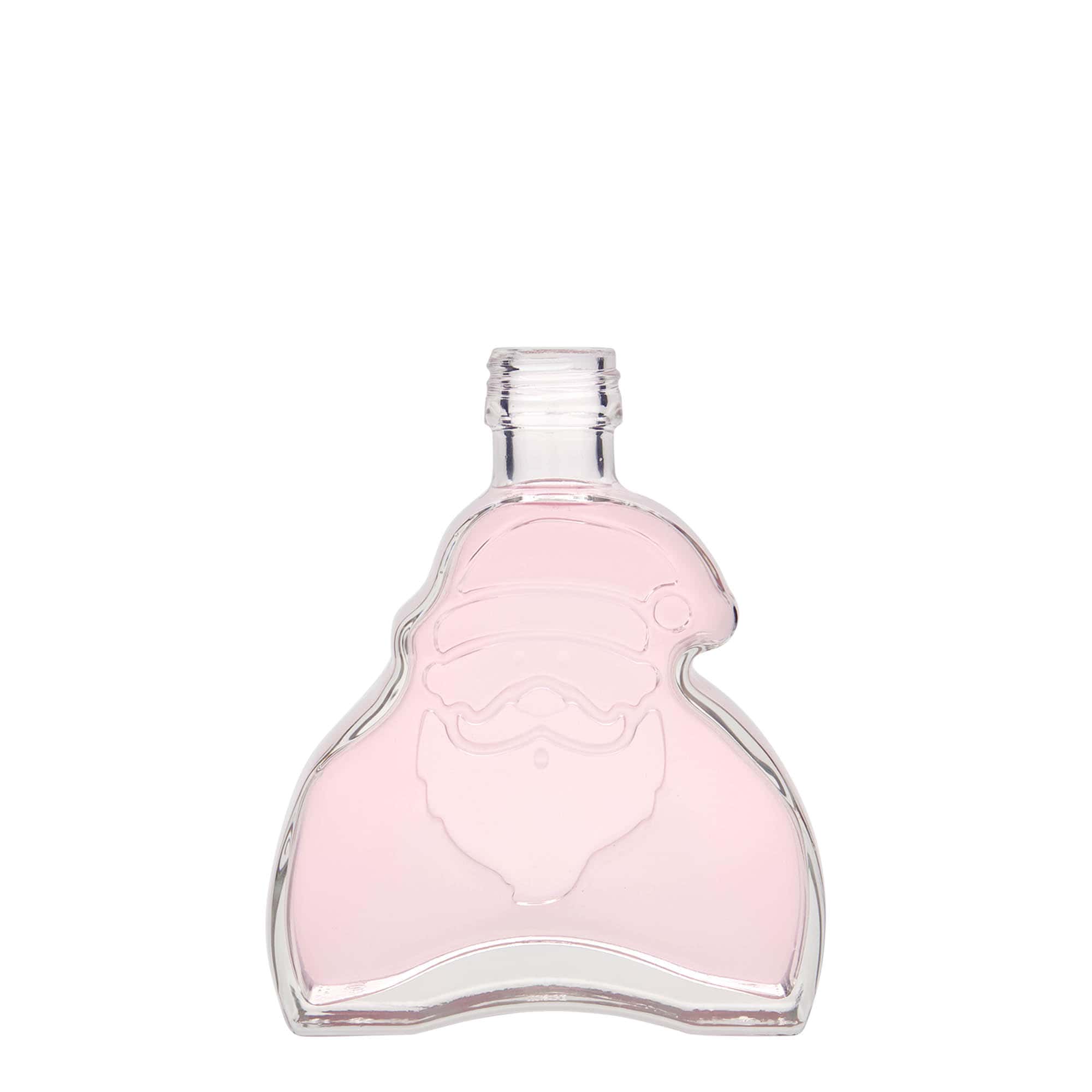 Bouteille en verre 200 ml « Père Noël », ouverture : PP 28 Bouteille en verre 200 ml « Père Noël », ouverture : PP 28