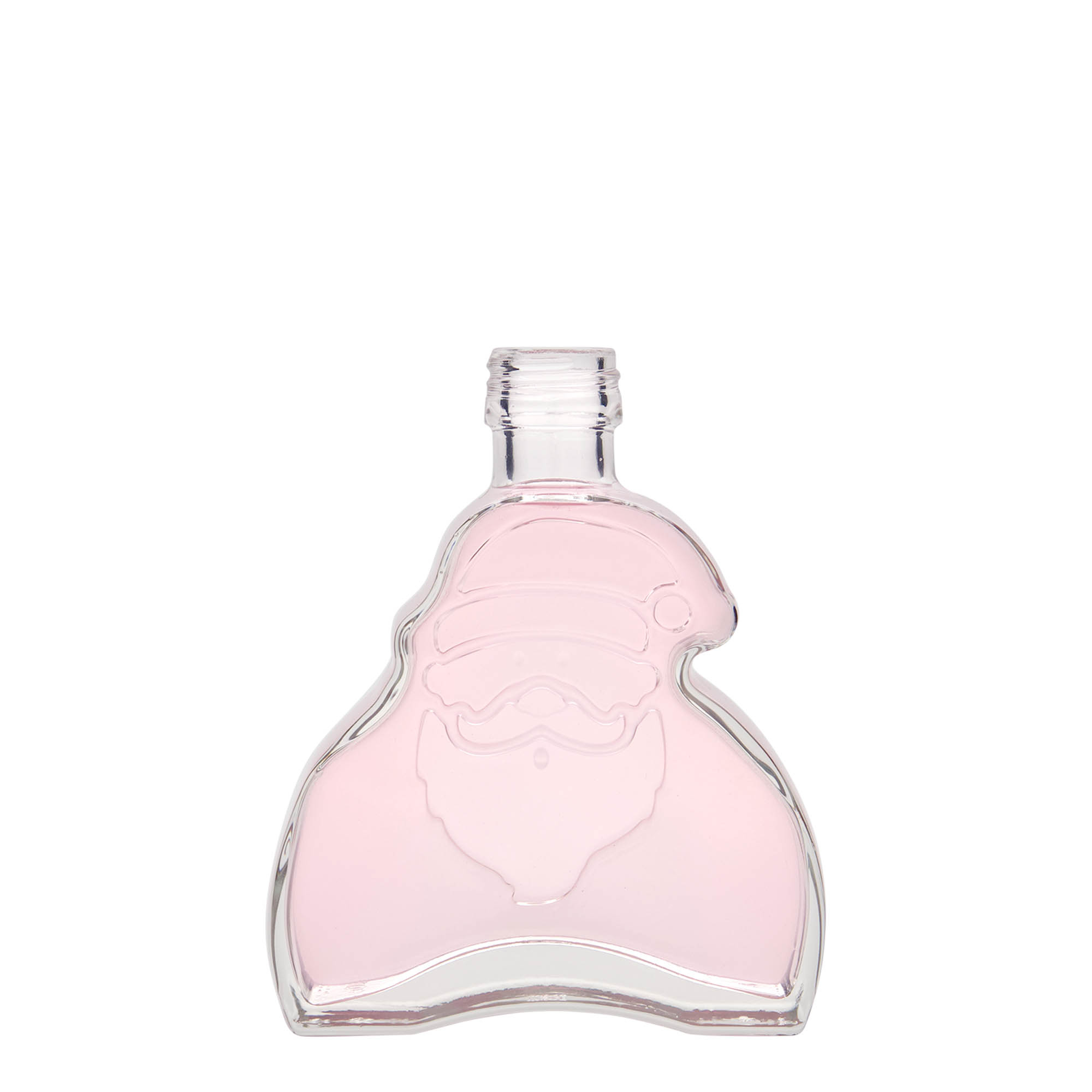 Bouteille en verre 200 ml « Père Noël », ouverture : PP 28 Bouteille en verre 200 ml « Père Noël », ouverture : PP 28