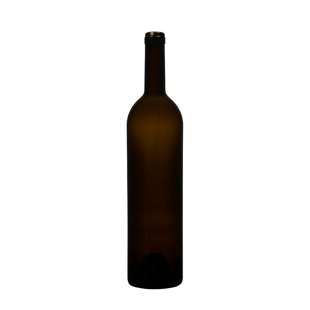 Bouteille de vin 750 ml 'Liberty', vert antique, ouverture : bouchon en liège