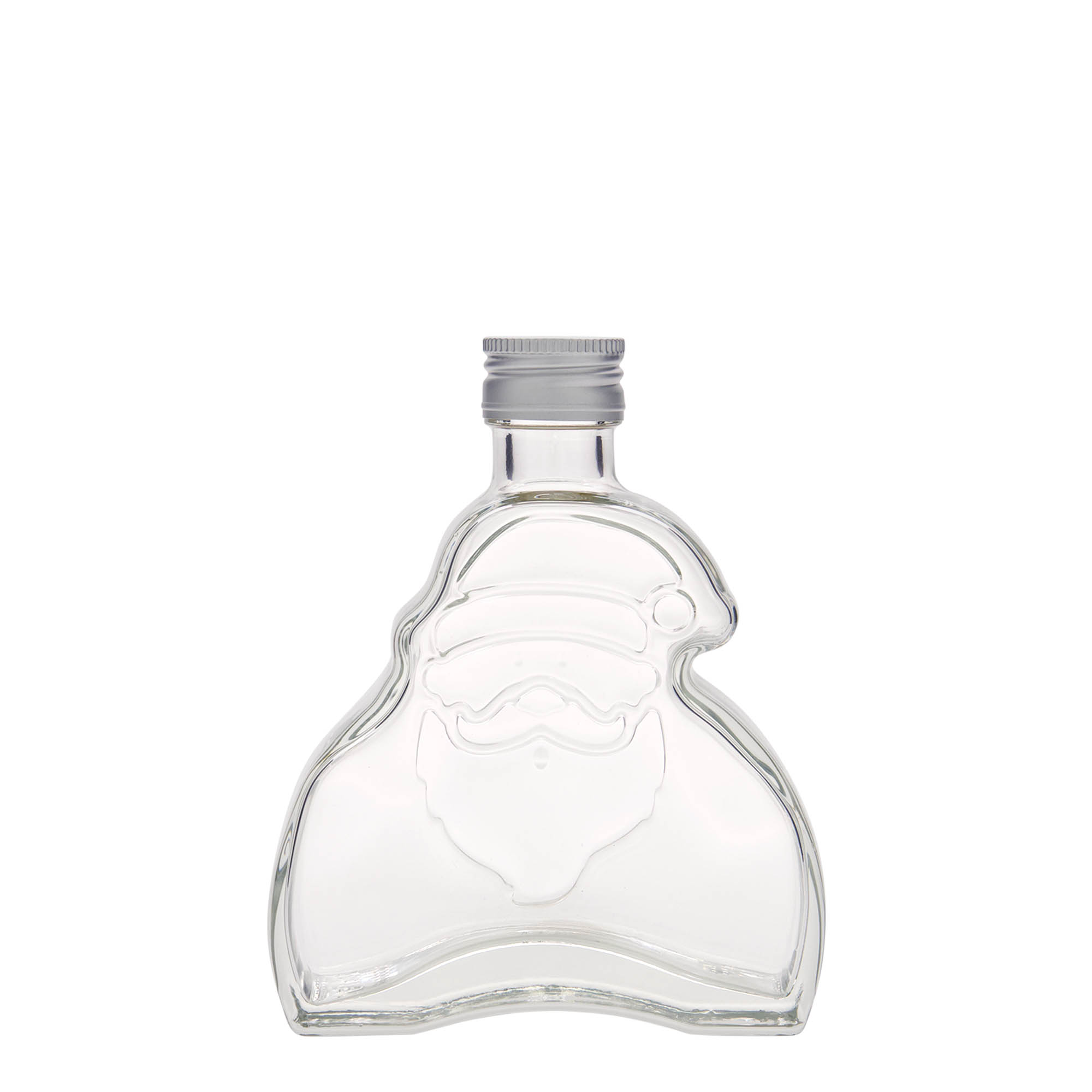 Bouteille en verre 200 ml « Père Noël », ouverture : PP 28 Bouteille en verre 200 ml « Père Noël », ouverture : PP 28