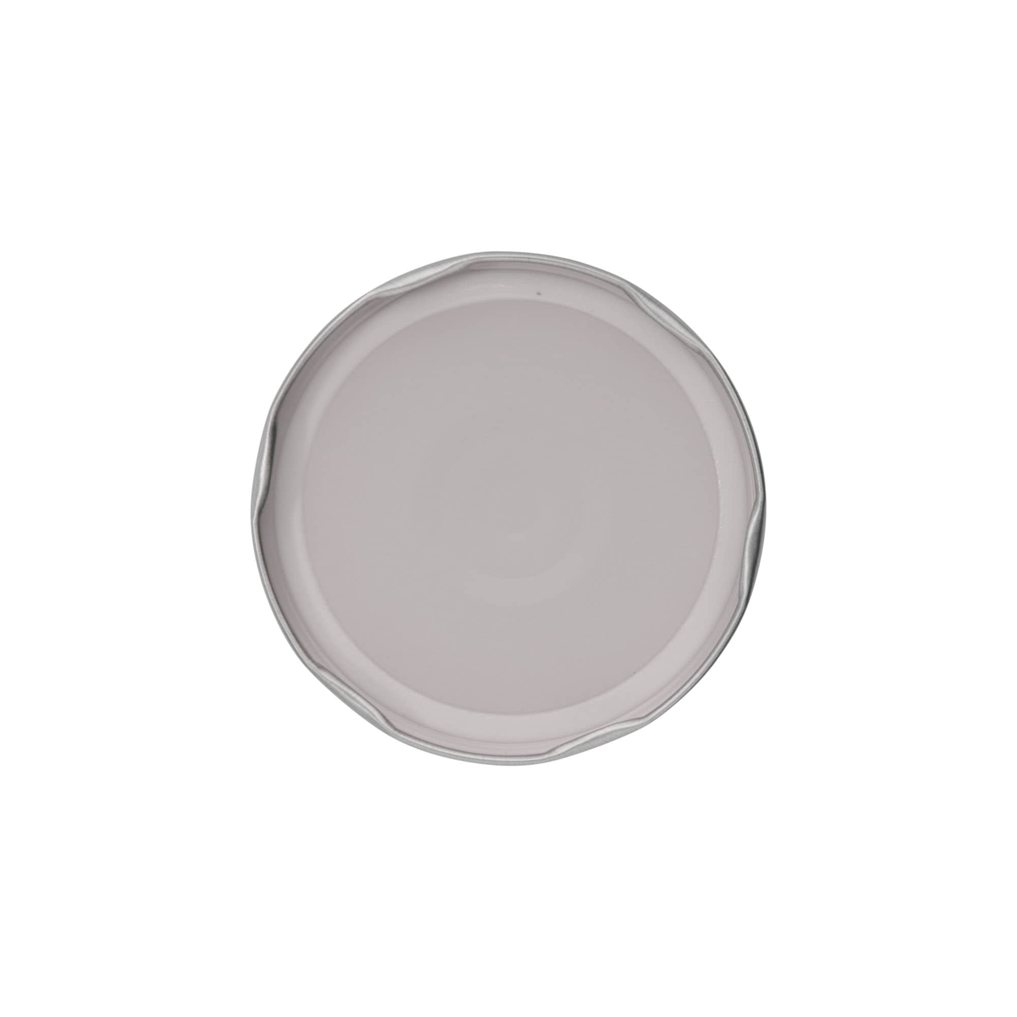 Bouchon à vis, tôle blanche, argenté, pour ouverture : TO 82