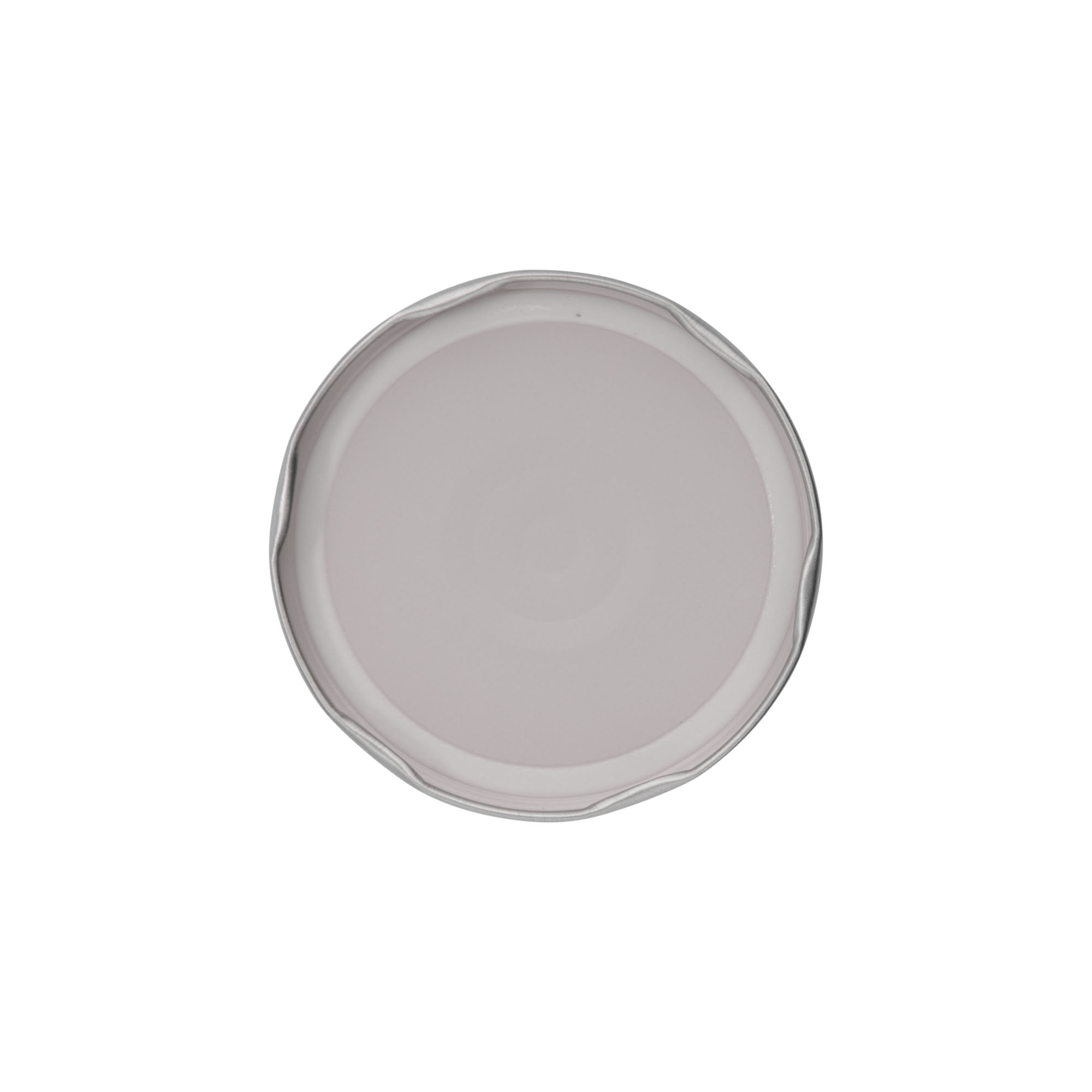 Bouchon à vis, tôle blanche, argenté, pour ouverture : TO 82