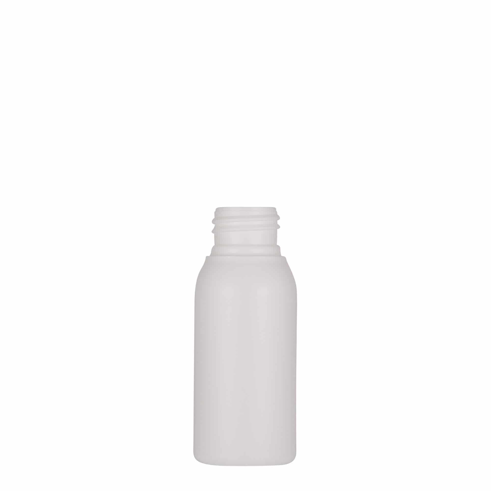 Flacon en plastique 50 ml 'Tuffy', PEHD, blanc, ouverture : 24/410 Flacon en plastique 50 ml 'Tuffy', PEHD, blanc, ouverture : 24/410