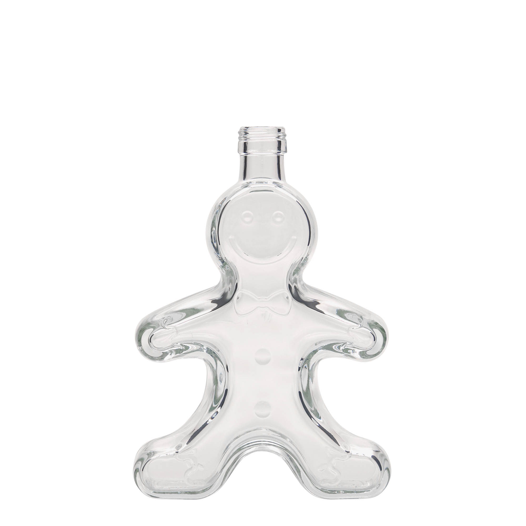 Bouteille en verre 250 ml « Lebkuchenmann », ouverture : PP 24 Bouteille en verre 250 ml « Lebkuchenmann », ouverture : PP 24