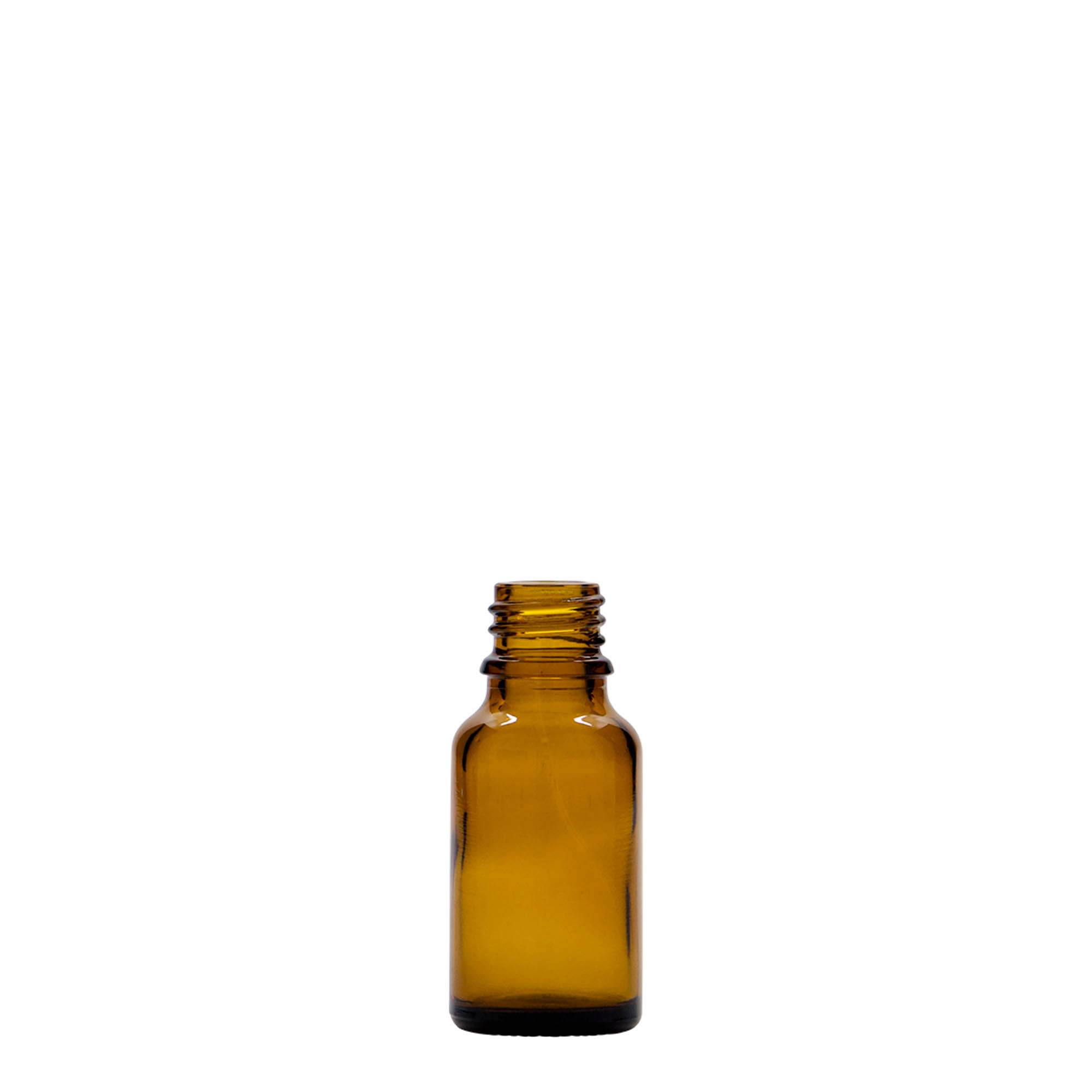 Flacon médical de 15 ml, verre, brun, ouverture : DIN 18 Flacon médical de 15 ml, verre, brun, ouverture : DIN 18