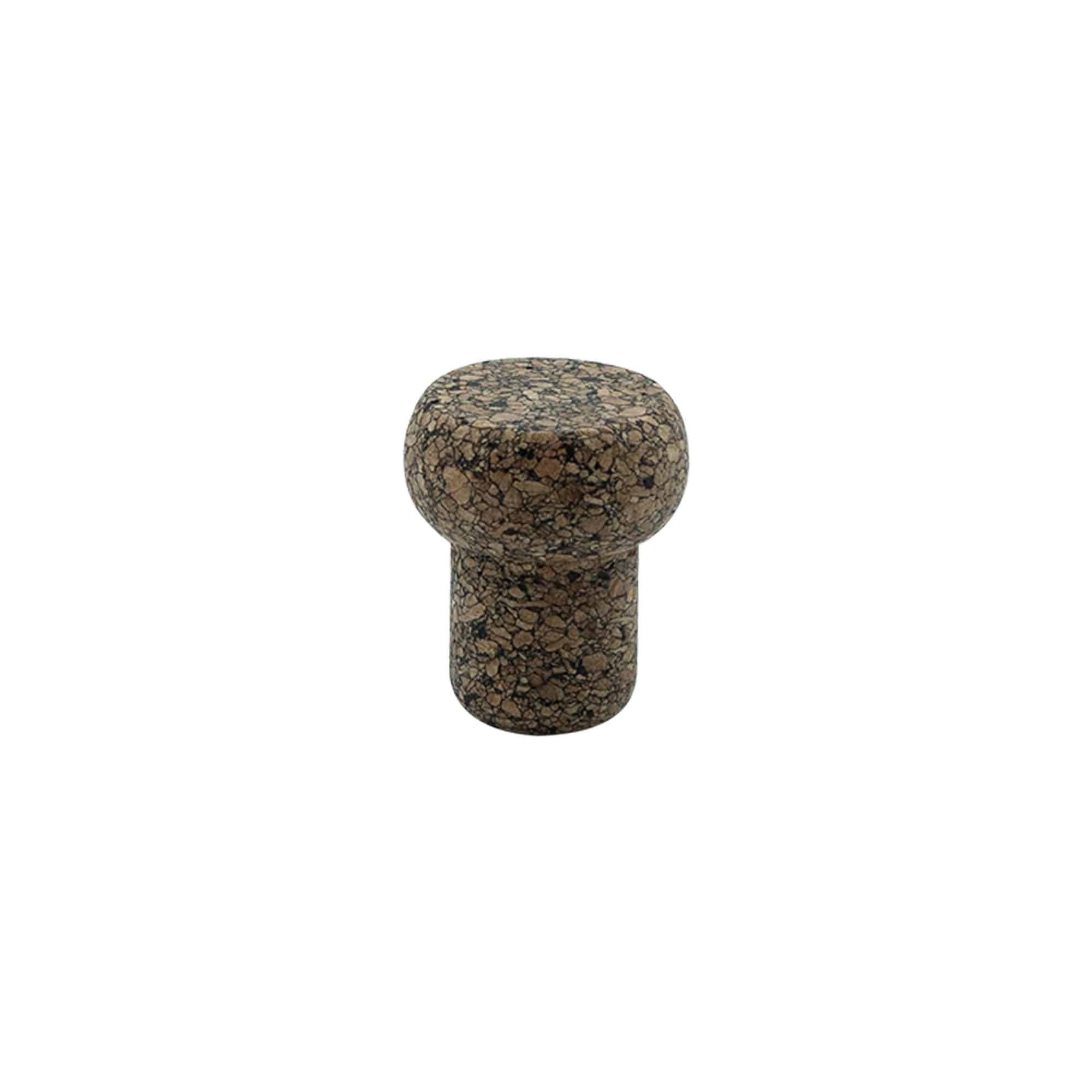 Bouchon à poignée « Barrel » 19,5 mm, Corkcoal, pour embouchure : liège
