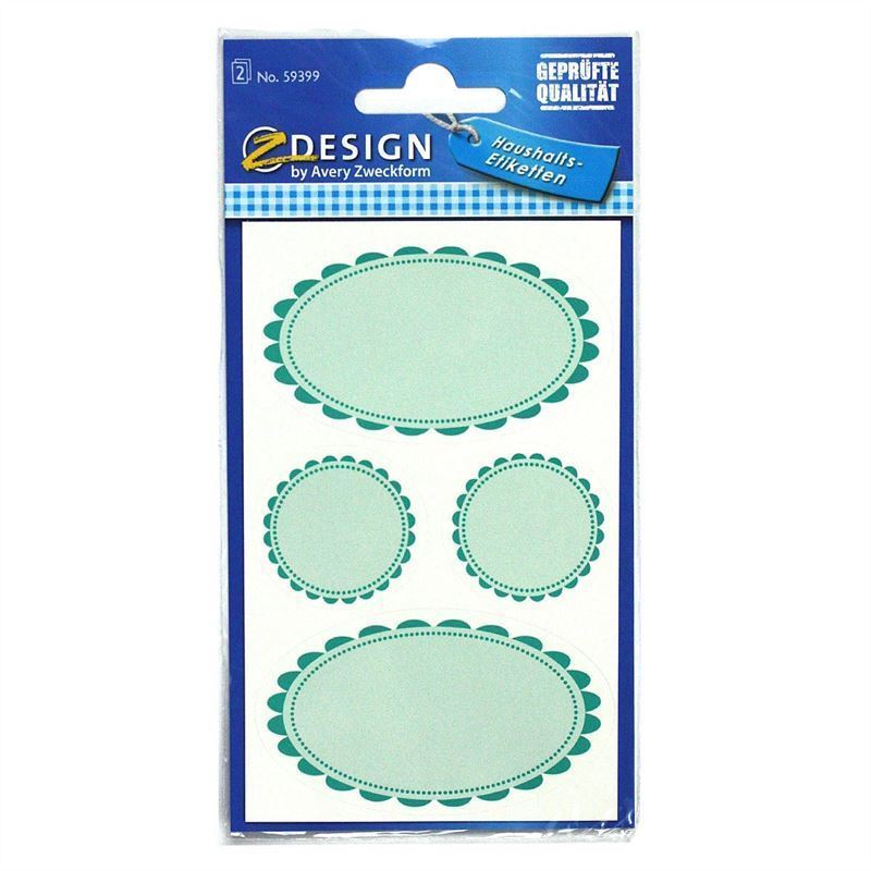 Étiquettes Zweckform « Cadre vert », papier, vert Étiquettes Zweckform « Cadre vert », papier, vert