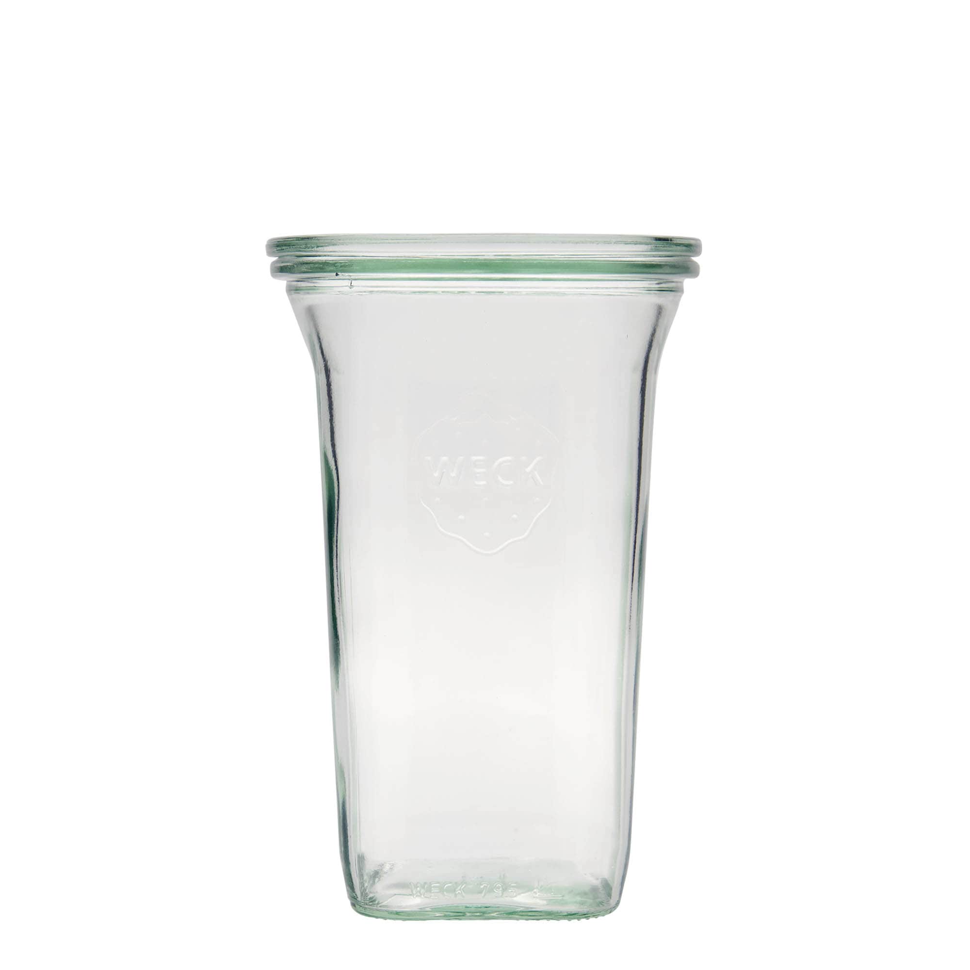 795 ml WECK Quadroglas, carré, ouverture : bord rond