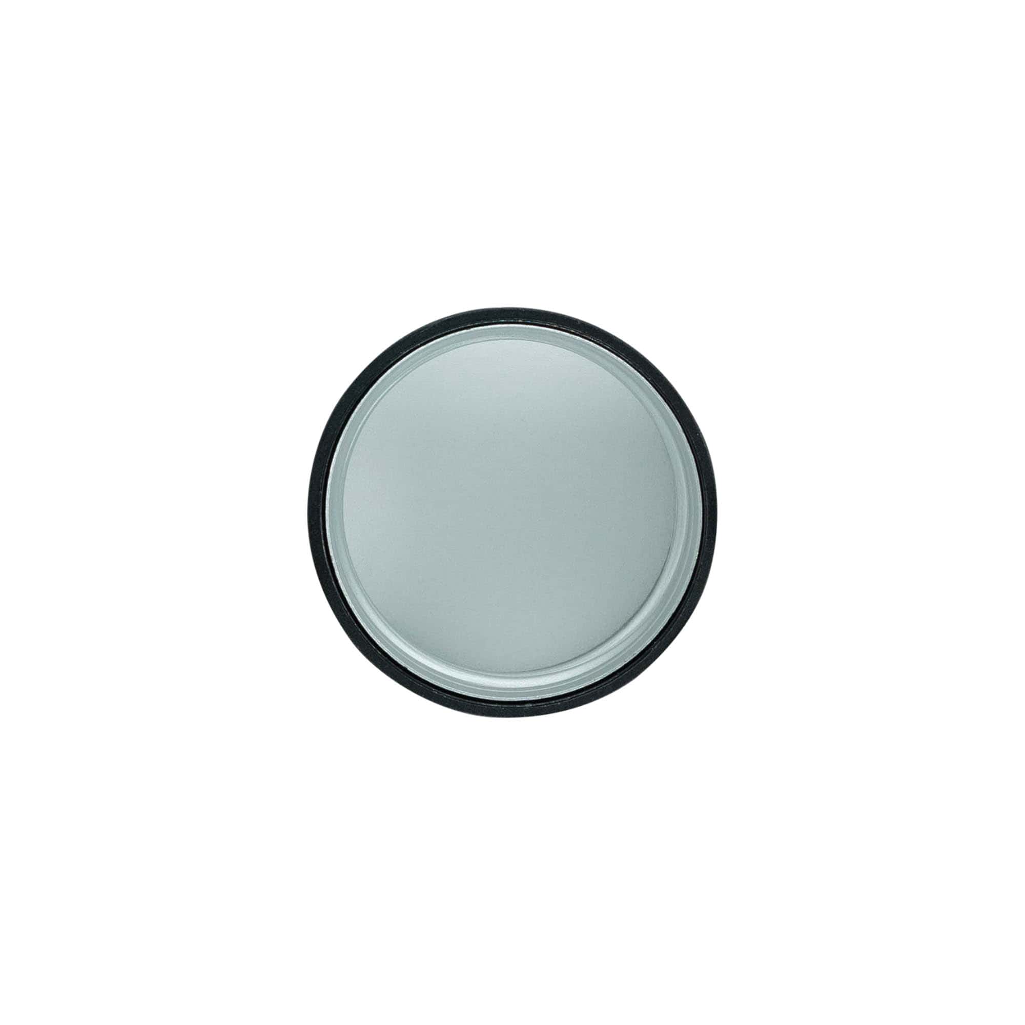 Bouchon à vis, métal-plastique, noir, pour embouchure : PP 31,5