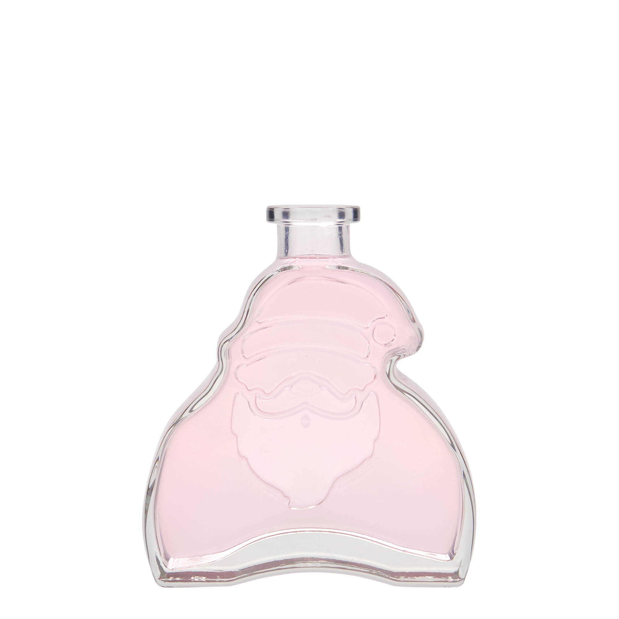 Bouteille en verre de 200 ml « Père Noël », ouverture : bouchon en liège Bouteille en verre de 200 ml « Père Noël », ouverture : bouchon en liège