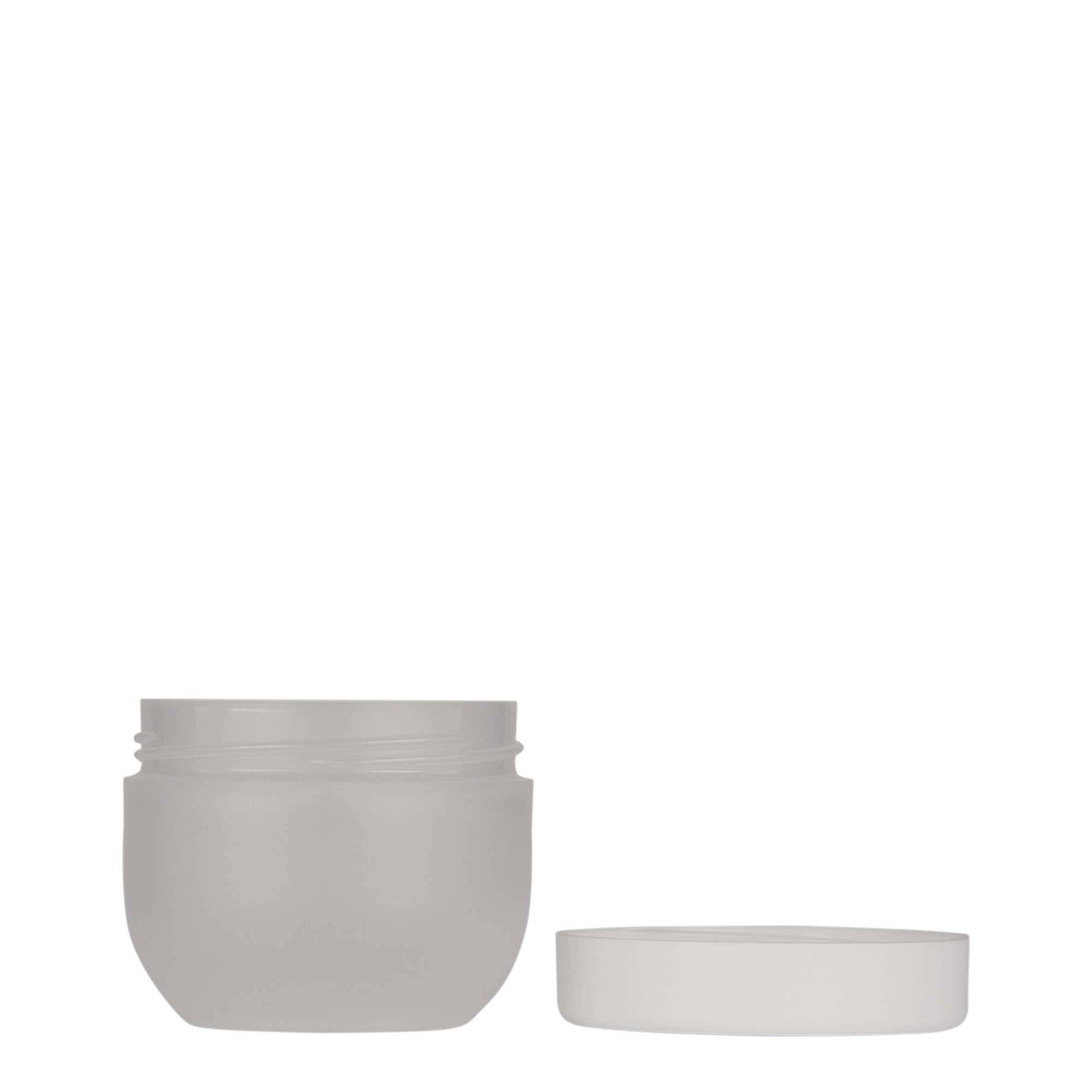50 ml boîte en plastique 'Magic', PP, naturel, ouverture : bouchon à vis