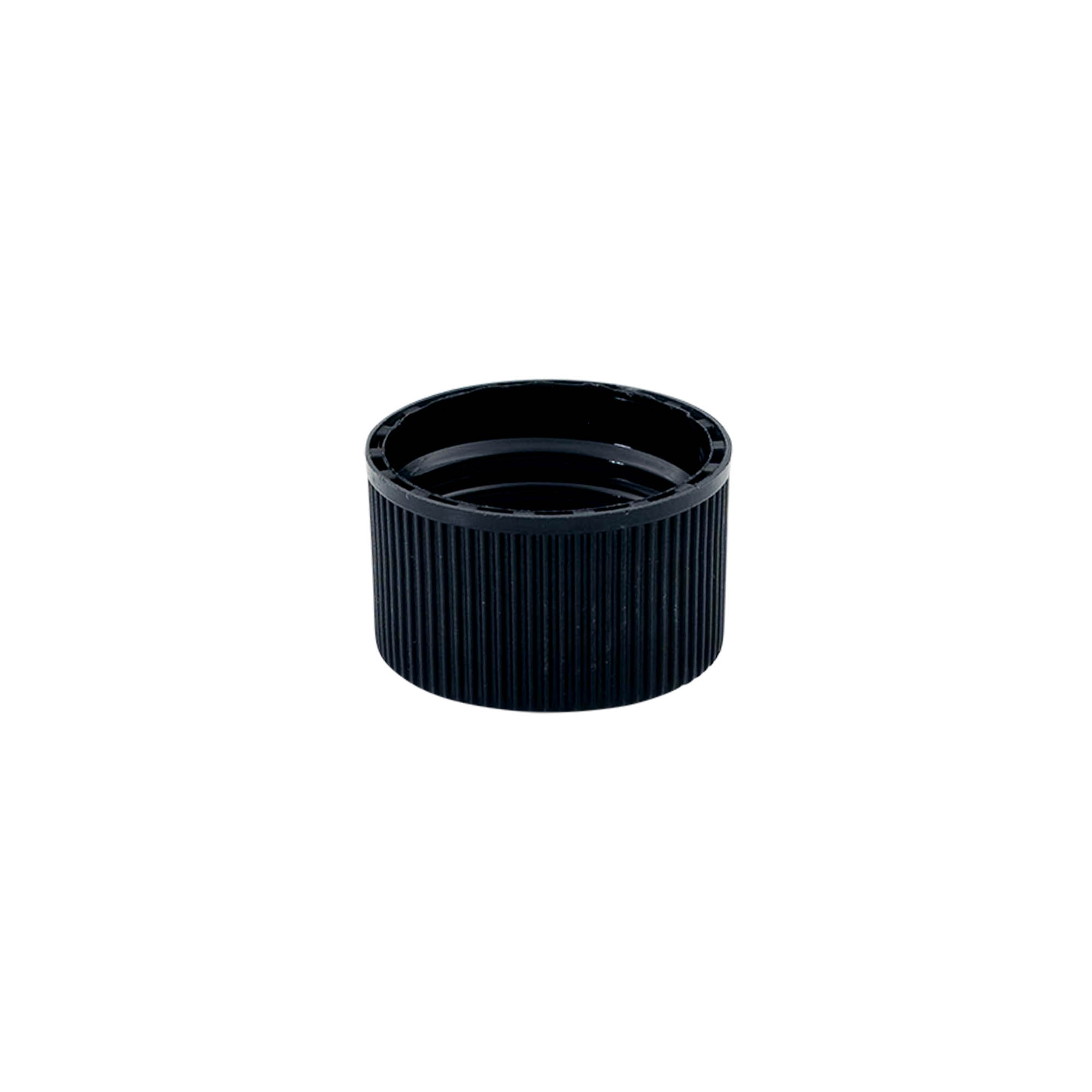 Bouchon à vis avec insert en EPE, plastique PE, noir, pour ouverture : DIN 25