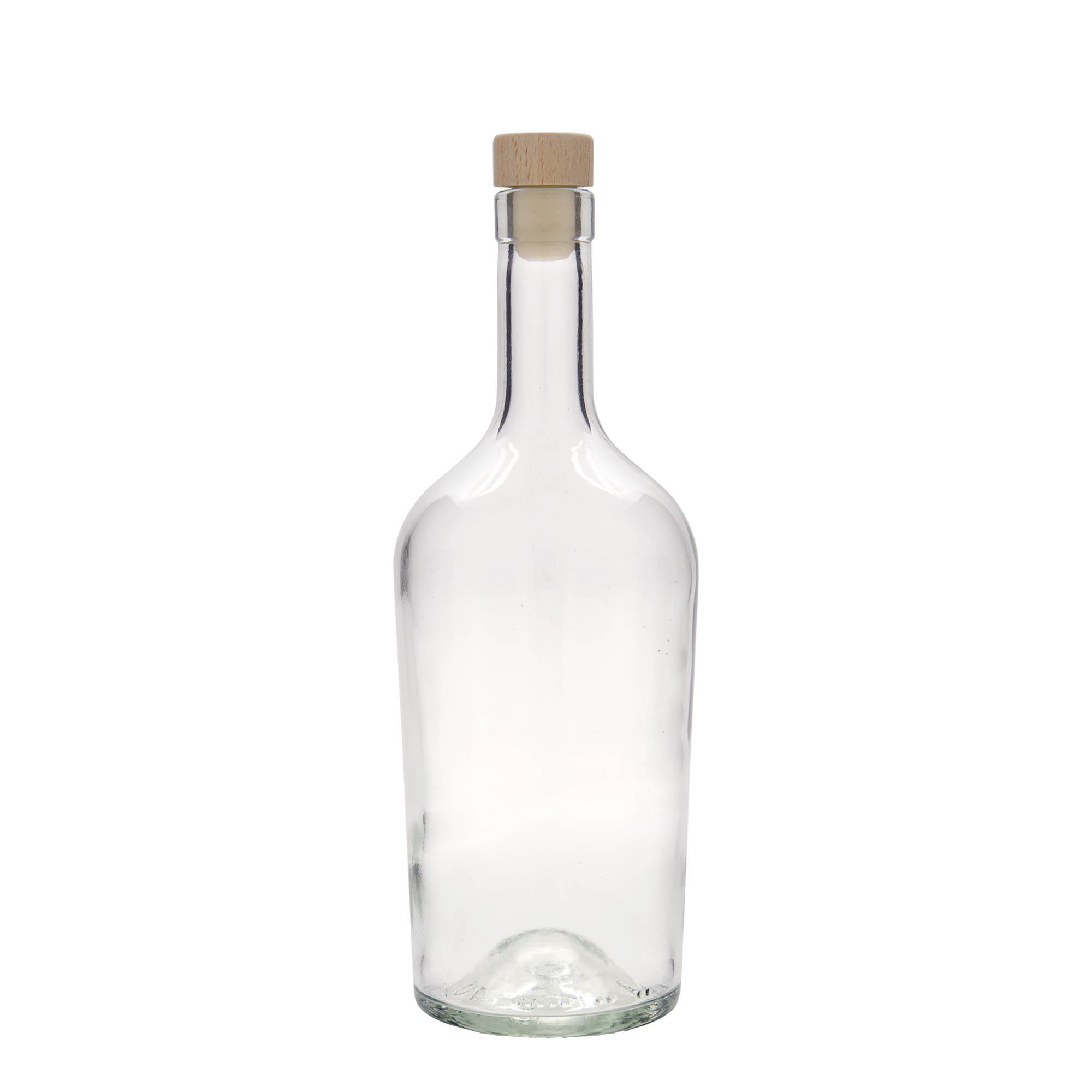 Bouteille en verre 700 ml 'Margarethe', ouverture : bouchon en liège Bouteille en verre 700 ml 'Margarethe', ouverture : bouchon en liège