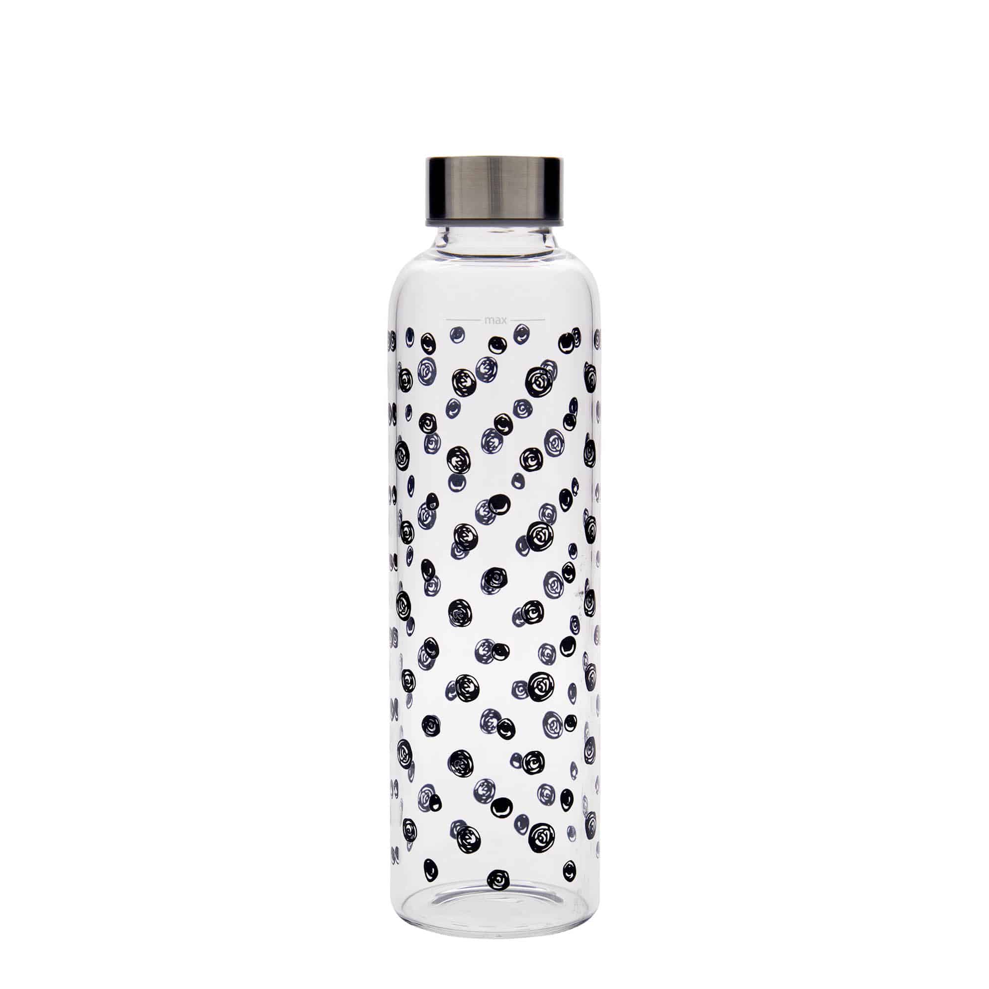 Bouteille d'eau 500 ml 'Perseus - Points noirs', ouverture : bouchon à vis