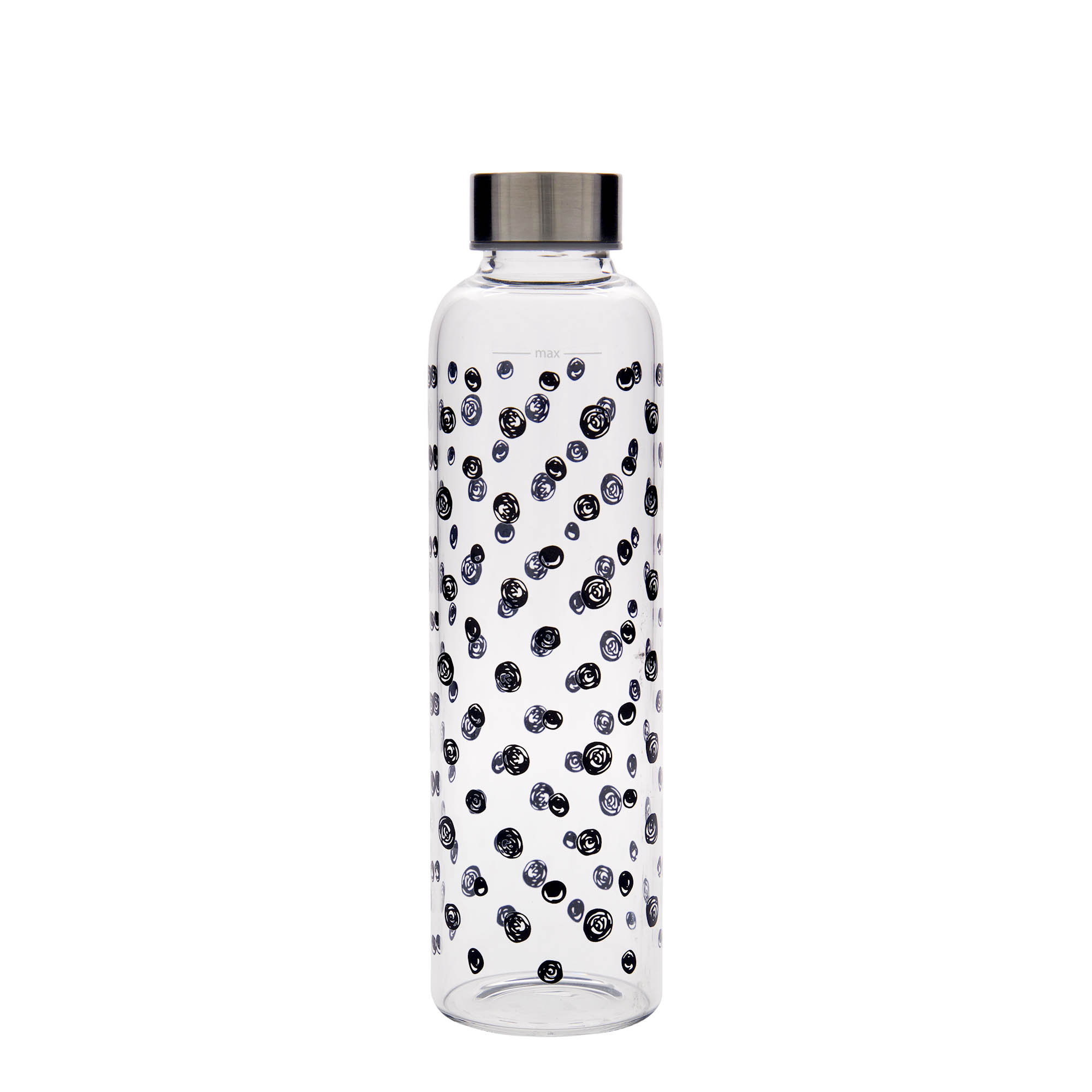 Bouteille d'eau 500 ml 'Perseus - Points noirs', ouverture : bouchon à vis Bouteille d'eau 500 ml 'Perseus - Points noirs', ouverture : bouchon à vis