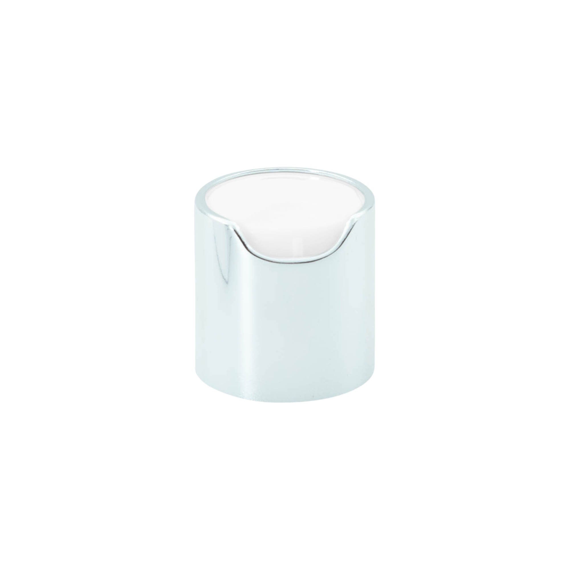Bouchon à vis Disc Top, plastique PP, argenté, pour ouverture : 24/410