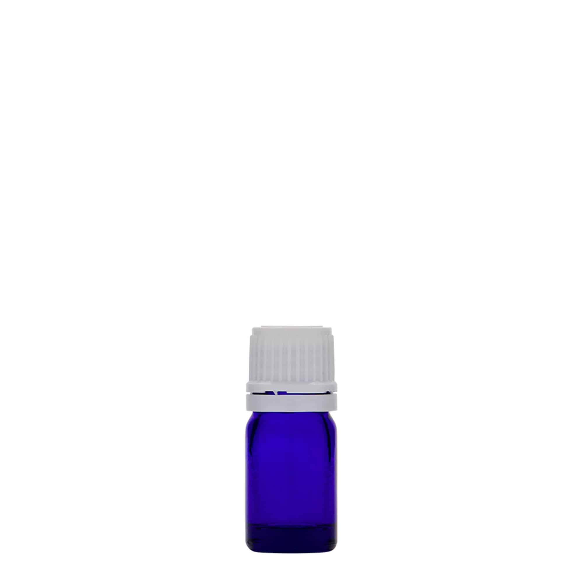 Flacon médical 5 ml, verre, bleu royal, ouverture : DIN 18